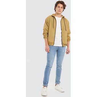 Chaqueta Hombre Rompevientos Unicolor - Ostu