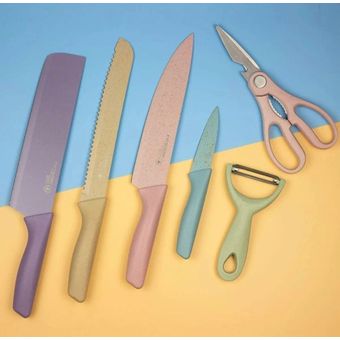Juegos de Cuchillos De Cocina 6 piezas - Corrugated Kitchen KNIFE