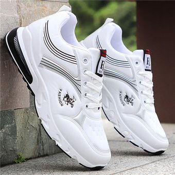 Tenis masculinos color blanco impermeables zapatos deportivos informales a la moda Zapatillas de deporte transpirables para hombre 