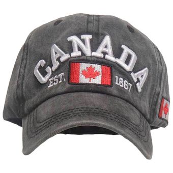 gorro con borda Gorras de béisbol con bandera de Canadá para hombre 