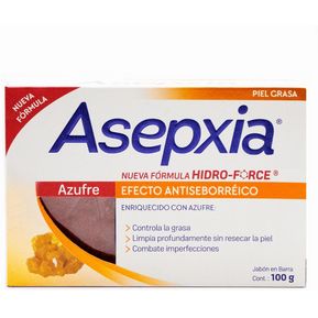 Asepxia Jabón Facial Anti Acne Azufre x 100 Gr