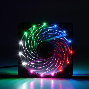 Multicolor 120 mm 15 LED Enfriador de computadora Caja PC 
