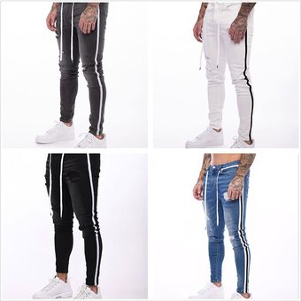 Pantalones vaqueros ajustados de moda para hombre pantalones vaquer 