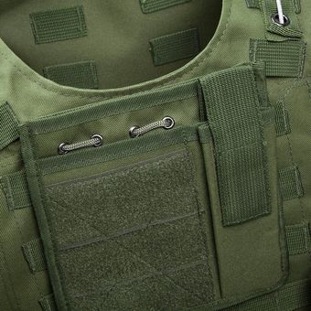Táctica anfibia Chaleco militar Molle Combat Assault Plate Carrier Vest ejercito verde 