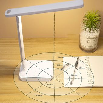 Escritorio LED USB lámpara plegable de tres lámpara Brillo táctil de atenuación mesa de iluminación 