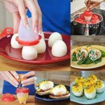 Moldes Cocinar Hervir Huevos Silicone Egg Boil X6 Unidades