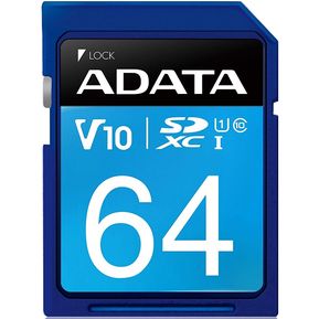 Memoria SD 64GB Adata SDXC Clase 10 ASDX64GUICL10-R