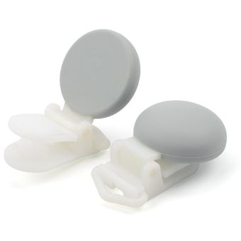 Clips de silicona redondos para bebés,chupete con pinza de soporte,material de silicona de grado alimenticio,sin BPA,1 ud. 