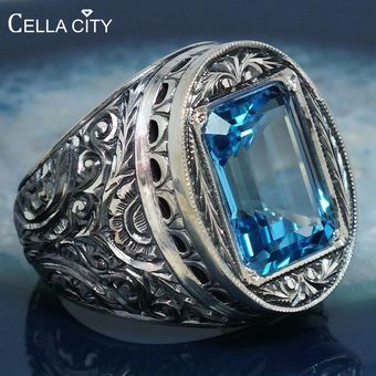 Cellacity Anillo Vintage Silver 925 Jewelry Geometry 10 Sra 