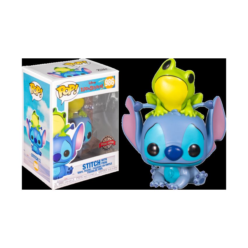 Funko Pop Stitch with Frog 986 Special Edition Sticker Exclusivo