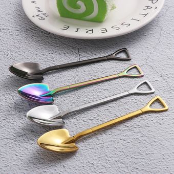 Cuchara de acero inoxidable multicolor con forma de pala cuchara de 