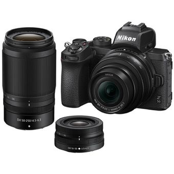 Cámara Nikon Z50 16-50 y 50-250 mm F/4