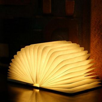 Dupont de madera LED LED Flip Libro Luz de noche Luz de Luz Luz de Luz de Luz 