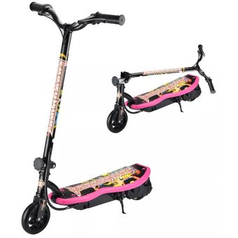 Scooter Patin Electrico Plegable Con Freno Para Niños Rosa