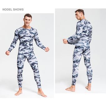 Conjunto deportivo de camuflaje para hombre para correr ropa de entrenamiento atlético 