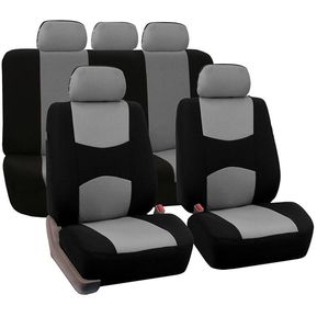 Forros Asiento Automovil Poliester Gris Y Negro Auto Style