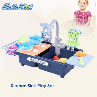 Juego de fregadero de cocina juego de juguetes de cocina, HelloKimi 