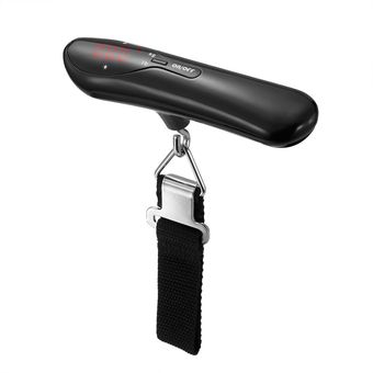50 kg110lb báscula Digital de viaje de mano de alta precisión Básculas de equipaje Lemonbest pantalla LED Apagado automático #Negro 