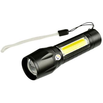 Mini Linterna LED Recargable Luz Zoom Largo Alcance Camping 511