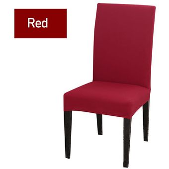 Simple fundas de LICRA para silla de comedor elástico cubierta del asiento de la silla funda protectora para restaurante basen ogrodowy #Color 18 