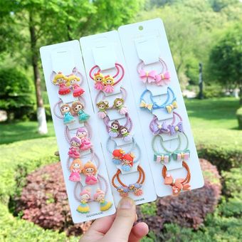 10 unidsset niños de dibujos animados de animales Pelo elástico bandas de cuerda de pelo ratón lindo sombreros para niñas bebé diademas para el cabello Accesorios 