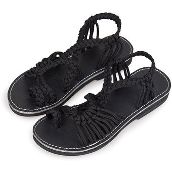 Mujeres Sandalias de verano Sandalias Estilo Nacional Damas Weave Weave Sandals Shoes 