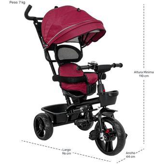  Triciclo triciclo triciclo para bebé, triciclo para bebé,  multifunción, color naranja con ruedas de goma, para niños de 2 a 6 años de  edad, para exteriores, color rosa, color azul (naranja) 