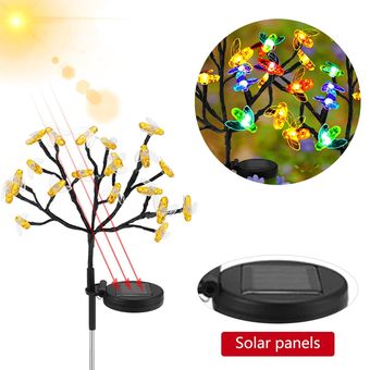 Lámpara de bola Solar para exteriores,luz decorativa de abeja para Pat 