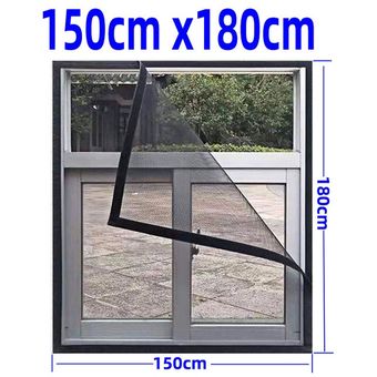 #150X180CM Rideau moustiquaire pour fenêtre,filet anti-insectes,écran personnalisable,profitez de l'été,bricolage 