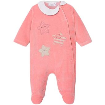 Pijama enteriza para bebé estrellas guayaba 