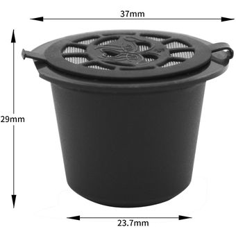 filtro de café negro cápsulas de café reutilizables Cápsulas de café rellenables para máquinas h 