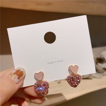 Nuevos Pendientes De Perlas De Circonio De Metal De Corea De 