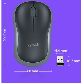 Logitech M186 Oficina de ratón inalámbrico 