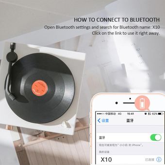 Portátil altavoz vintage inalámbrico Bluetooth compatible con el hogar 