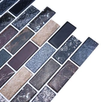 Teja de bricolaje Adhesivos 3D auto-adhesivo de vinilo etiqueta de la pared de baño Cocina Decoración-Agua 