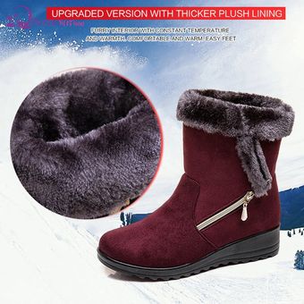 antideslizantes para invierno al aire libre zapatos cálidos 1 par de botas de nieve para mujer 