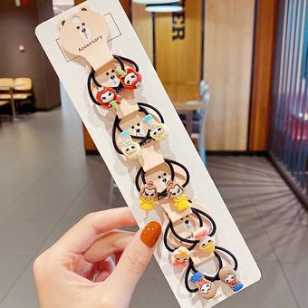 10 unidsset nuevas chicas de dibujos animados lindo pequeña flor Scrunchie encantadora de bandas de goma de cola de caballo titular diadema accesorios de moda para el pelo de 10 unidsset nuevas chicas de dibujos animados lindo pequeña flor Scrunchie encantadora de bandas de goma de cola de caballo titular diadema accesorios de moda para el pelo de