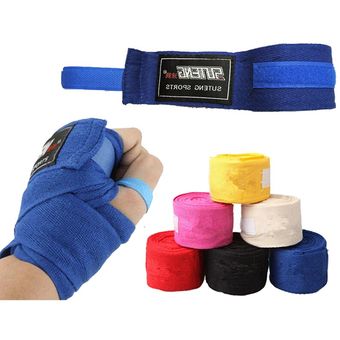 2 unidspack 2,5 m vendaje de algodón boxeo venda de muñeca de la mano de combate Kickboxing,Muay Thai Handwraps formación proteger los guantes ZXH 