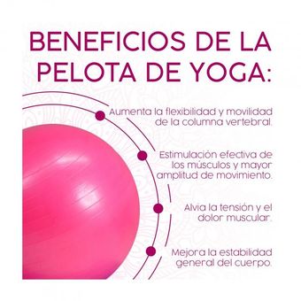 Pelota Pilates Yoga Rosa 60 Cm Fitness + Bomba Manual Centurfit