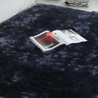 alfombras espon Alfombra suave de felpa de Color degradado Tie-dyed 