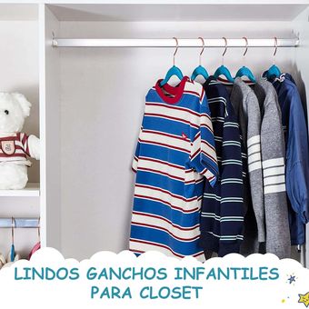 Ganchos para Ropa (Azul, Set de 10)