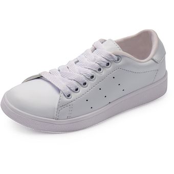 tenis blancos escolares para niña