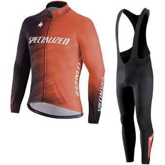 Mono De Ciclismo De Manga Larga Negro Y Rojo Otoño Mono De Ciclismo De Manga Larga Negro Y Rojo Otoño