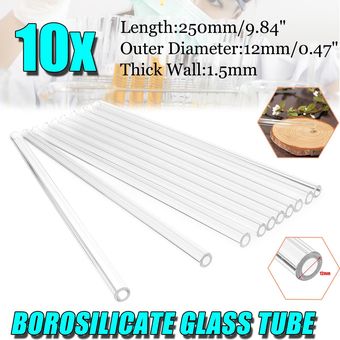 Tubo de soplado de vidrio de borosilicato de pared gruesa de 10 piezas 
