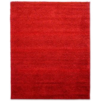 color Rojo Alfombra Idetex modelo Shaggy Lisa de 066 x 110 cm. 