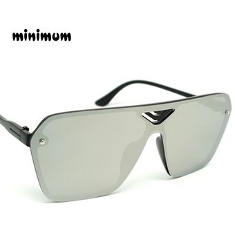 Minimun Conjoined Sunglasses Women Dazzle Color Reflector 