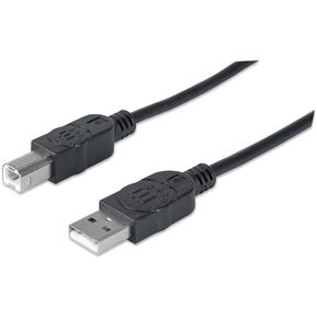 MANHATTAN - CABLE USB V2.0 A-B 1.8M, NEGRO