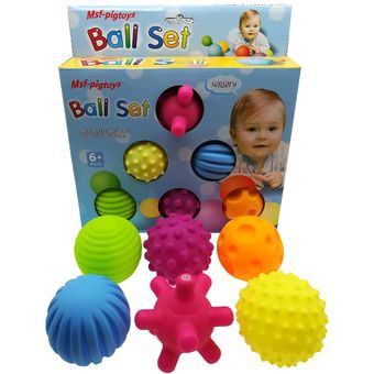 6pcs  set de integración sensorial del bebé bola del juguete bola de los niños de Educación Inicial 