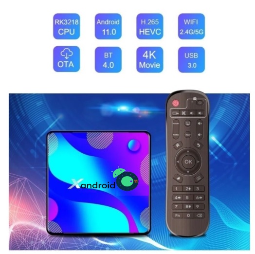Tv Box Pro Android 11 4gram 64gbrom + Control Air de Voz