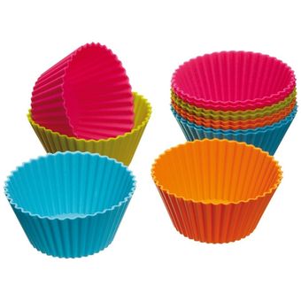 8 Colores LIHAO 40 x Moldes Magdalenas Silicona para Muffins Cupcakes 